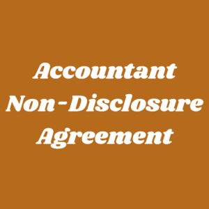 Accountant Non-Disclosure Agreement – Free Download
