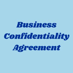 Business Confidentiality Agreement – Free Download