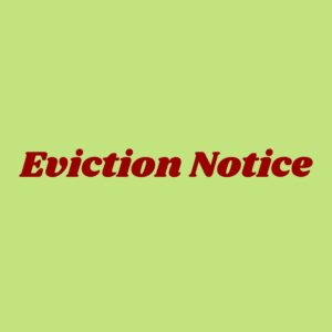 Eviction Notice – Free Download