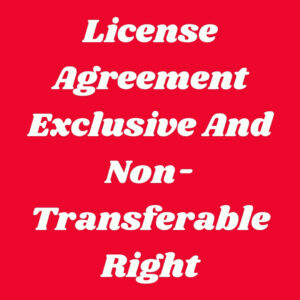 License Agreement (Exclusive and Non-Transferable Right) – Free Download