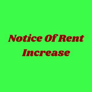 Notice of Rent Increase – Free Download
