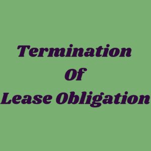 Termination of Lease Obligation – Free Download